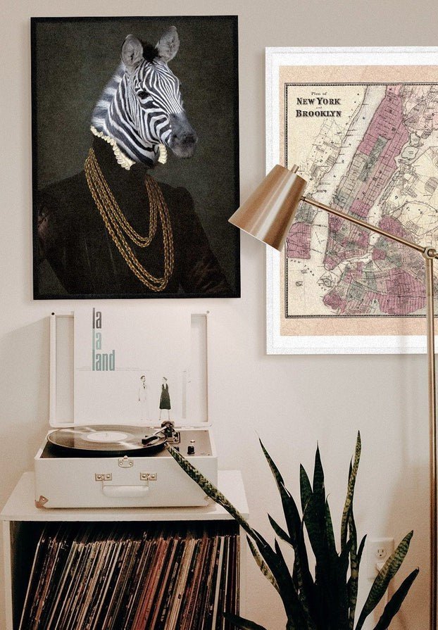 Zebra Portrait Print