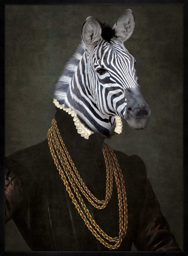 Zebra Portrait Print