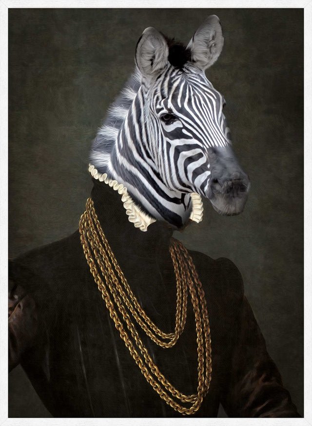 Zebra Portrait Print