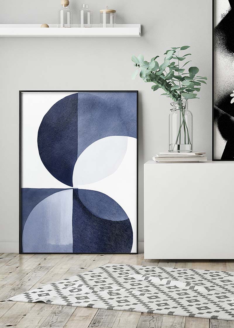 Boho Abstract Blue 4