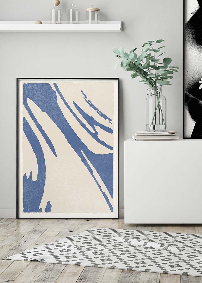 Abstract Swirls Blue 2