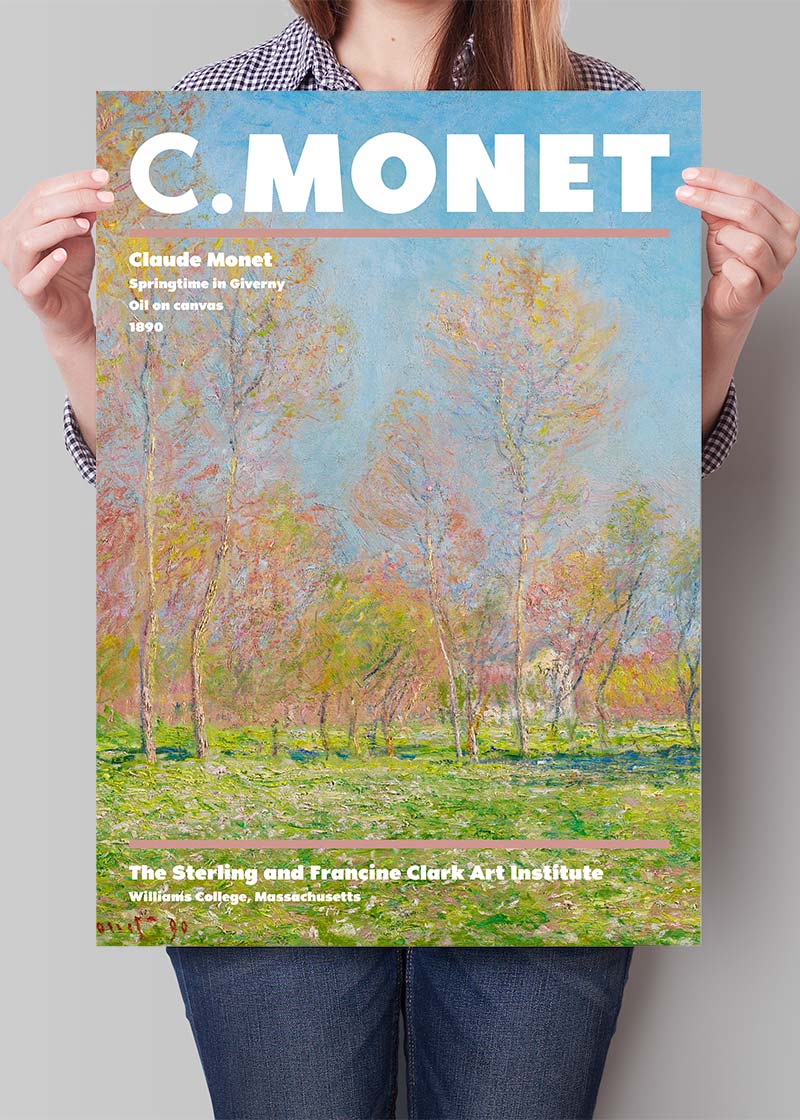 Claude Monet Sprintime Artist Poster