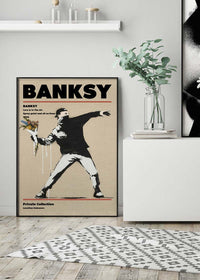 Banksy Love Is In The Air Graffiti Artist Poster