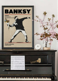 Banksy Love Is In The Air Graffiti Artist Poster