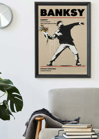 Banksy Love Is In The Air Graffiti Artist Poster