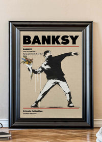 Banksy Love Is In The Air Graffiti Artist Poster