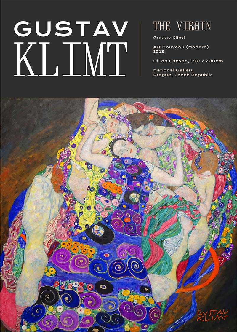 Gustav Klimt The Virgin Artist Poster
