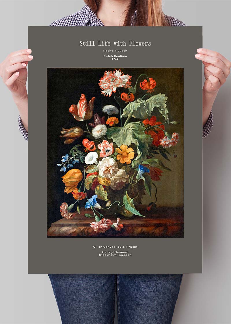 Rachel Ruysch Still Life With Flowers Artist Poster