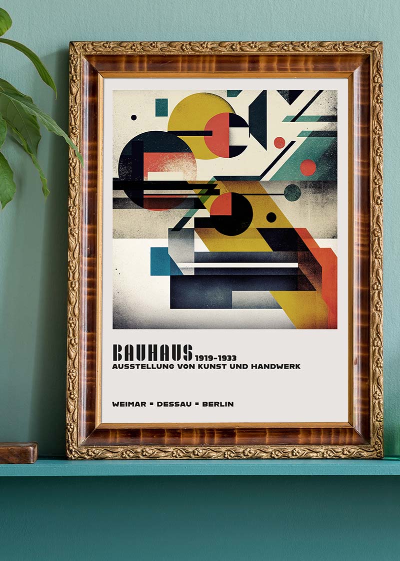 Bauhaus Geometric Shapes Print