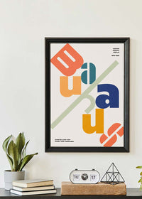 Angled Bauhaus Letters Colour Print
