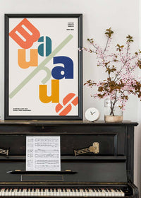 Angled Bauhaus Letters Colour Print