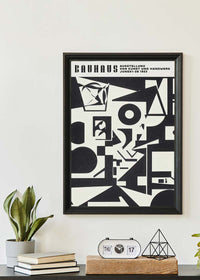 Bauhaus Shapes Black & White Print