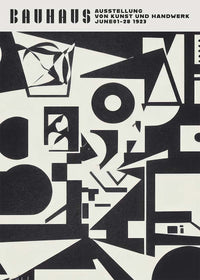 Bauhaus Shapes Black & White Print