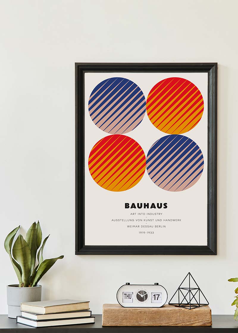 Bauhaus Circles Colour Print