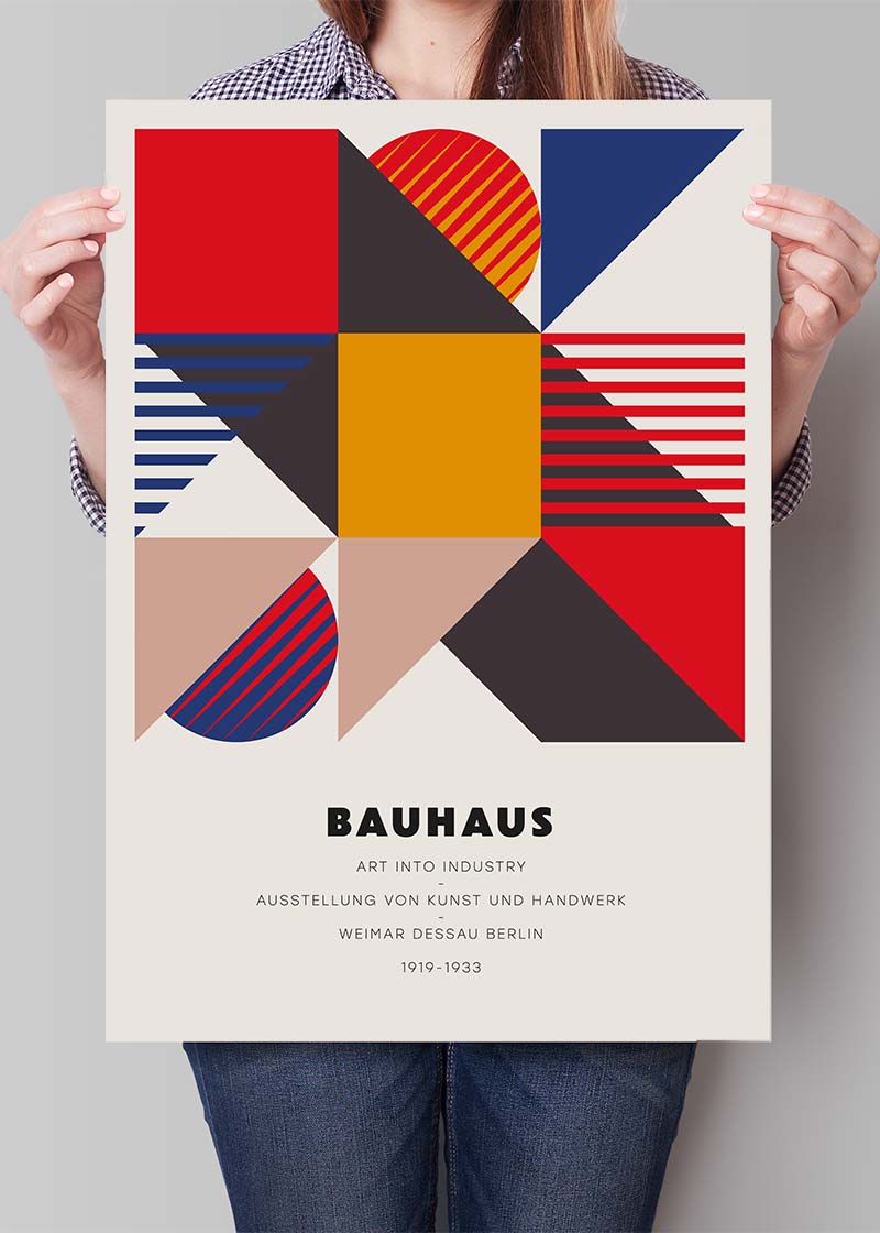 Bauhaus Geometric Art Into Industry Print