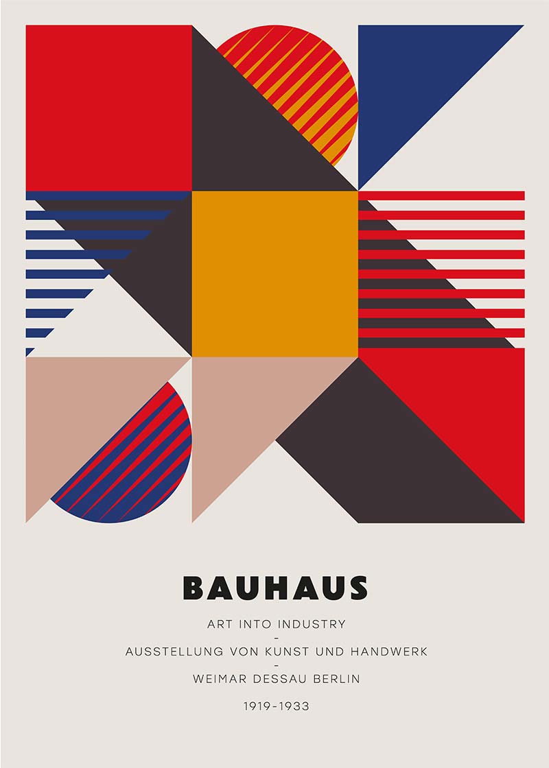 Bauhaus Geometric Art Into Industry Print