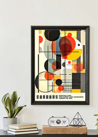 Bauhaus Industrial Geometric Shapes Print