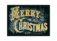 Gold Lettering Christmas Print