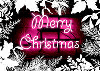 Pink Neon Christmas Print