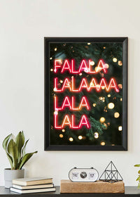 Falalalala Neon Christmas Print