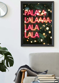 Falalalala Neon Christmas Print