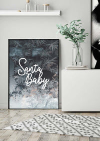 Santa Baby Script Frost Christmas Print