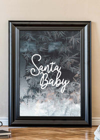 Santa Baby Script Frost Christmas Print