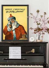 Bad Santa Merry Christmas Filthy Animal Print