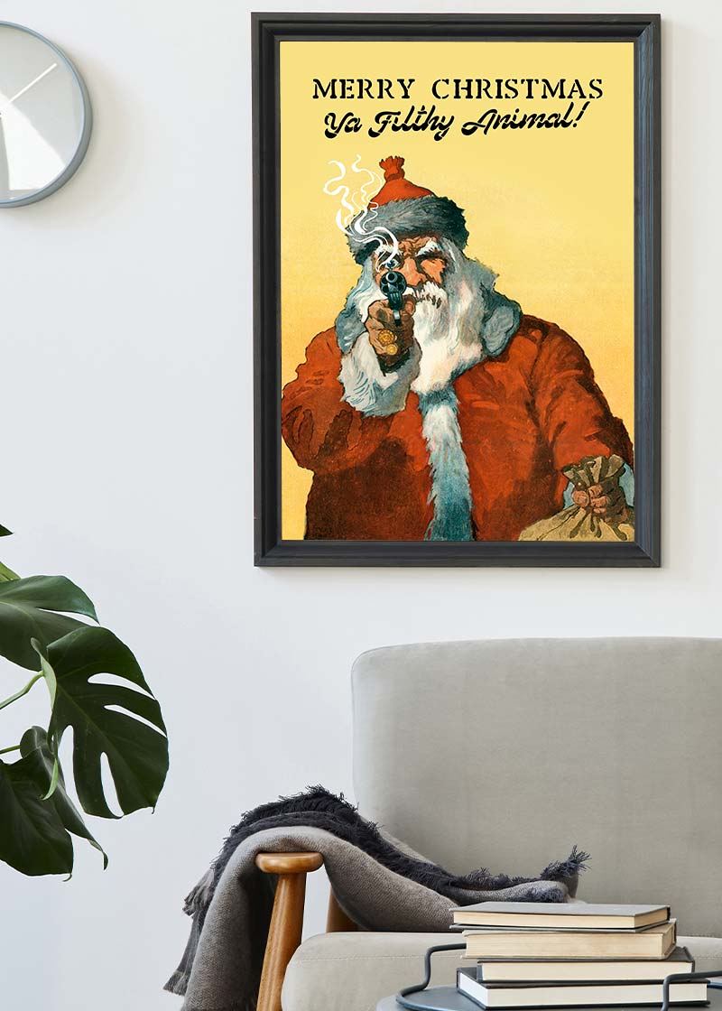Bad Santa Merry Christmas Filthy Animal Print