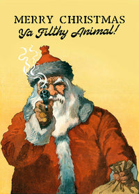 Bad Santa Merry Christmas Filthy Animal Print