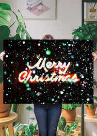 Merry Christmas Neon Sign Print