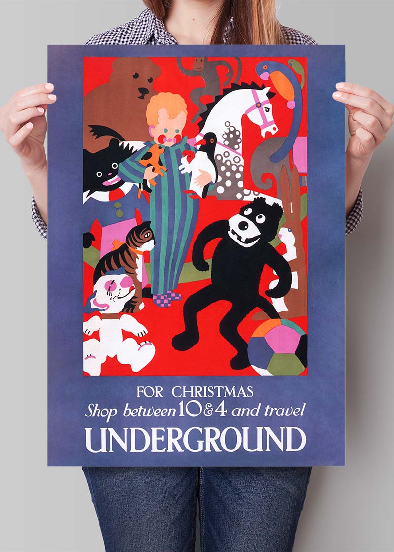 Vintage Underground Christmas Poster