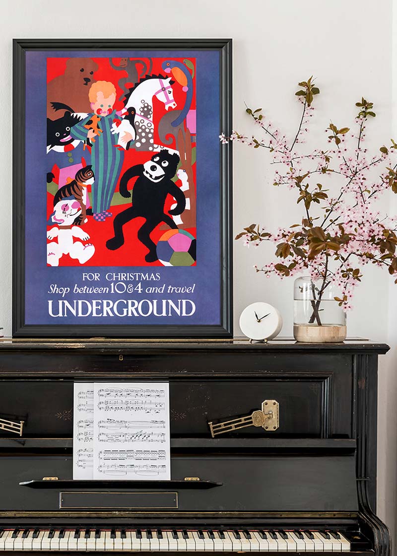 Vintage Underground Christmas Poster