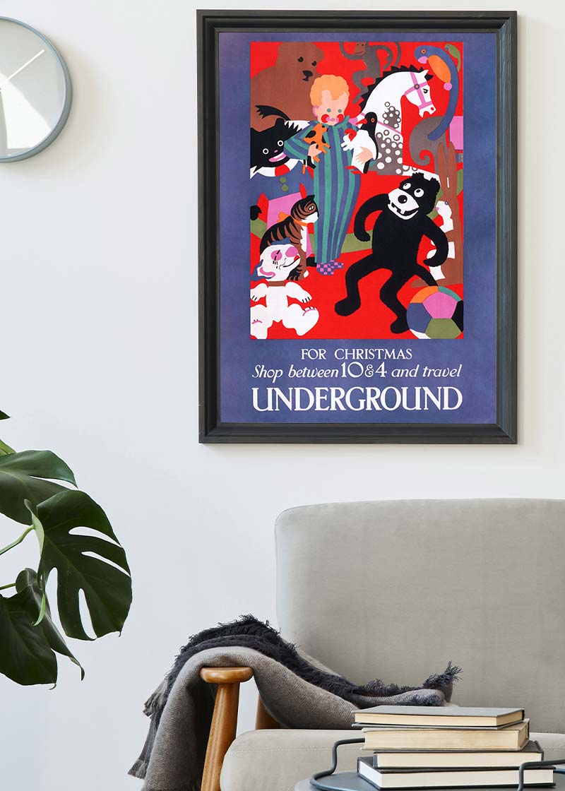 Vintage Underground Christmas Poster