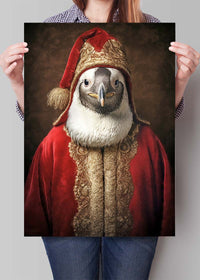 Christmas Penguin Animal Portrait Print