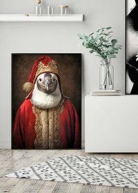 Christmas Penguin Animal Portrait Print