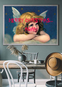 Merry Christmas Again Spraypaint Print