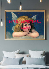 Merry Christmas Again Spraypaint Print