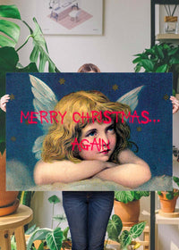 Merry Christmas Again Spraypaint Print