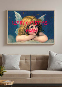 Merry Christmas Again Spraypaint Print
