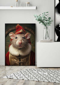Christmas Mouse Animal Portrait Print