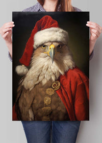 Christmas Eagle Animal Portrait Print