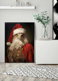 Christmas Eagle Animal Portrait Print