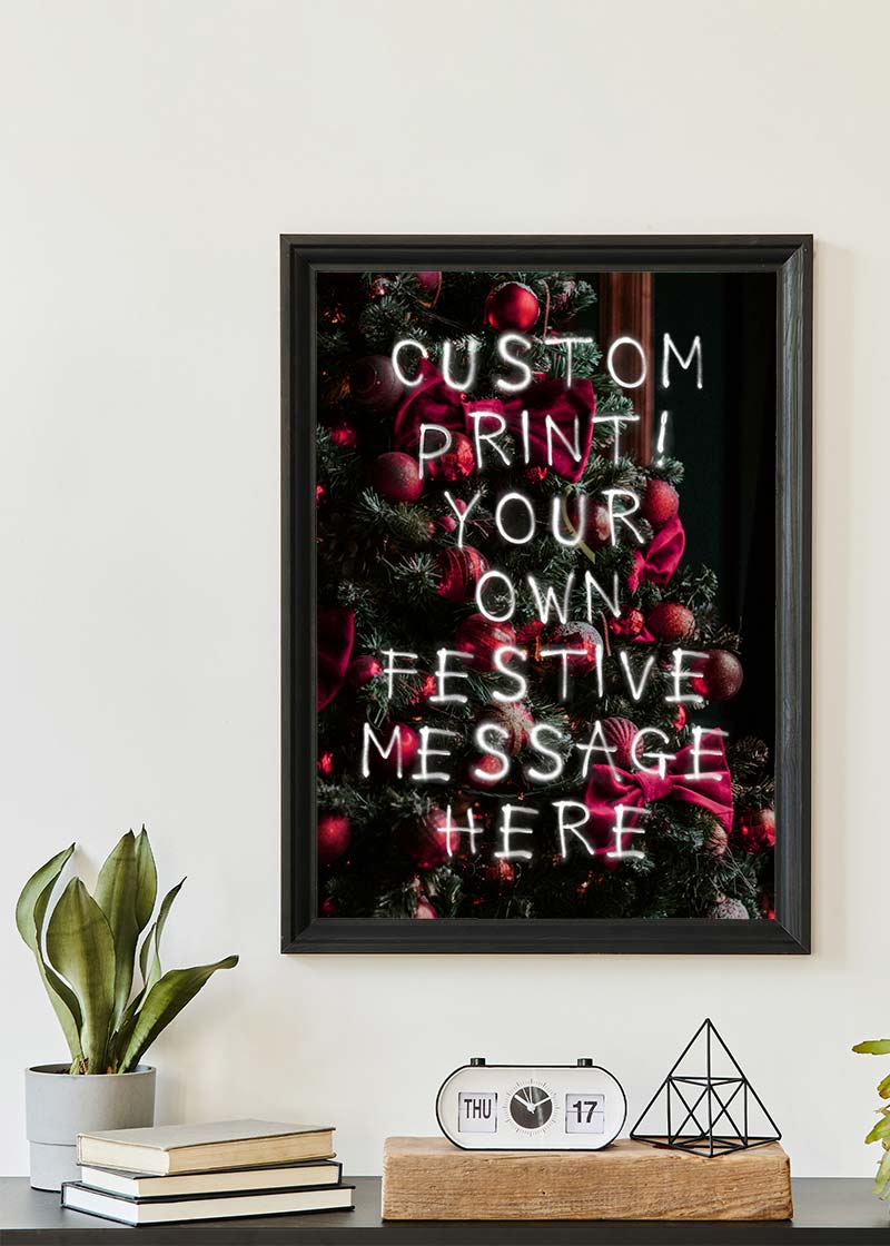 Custom Spraypaint Christmas Message Print