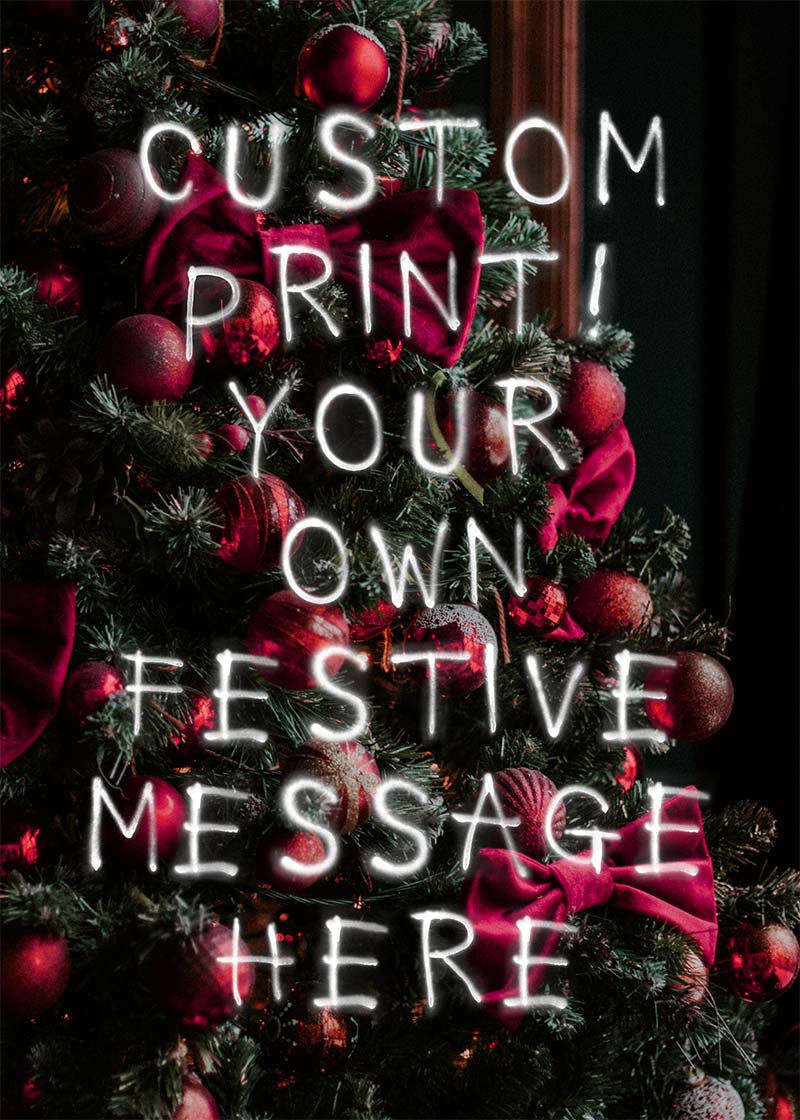 Custom Spraypaint Christmas Message Print