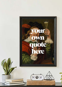 Man Drinking Wine Portrait Custom Print