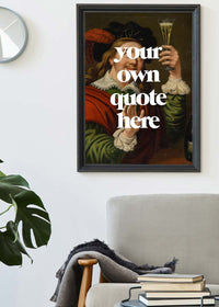 Man Drinking Wine Portrait Custom Print