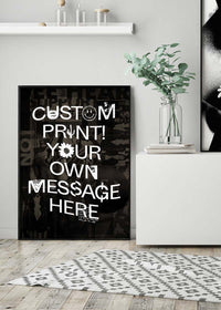 Custom Punk Style Letters Print