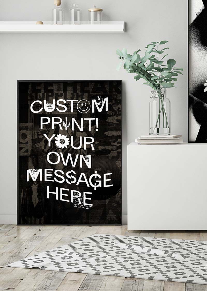 Custom Punk Style Letters Print