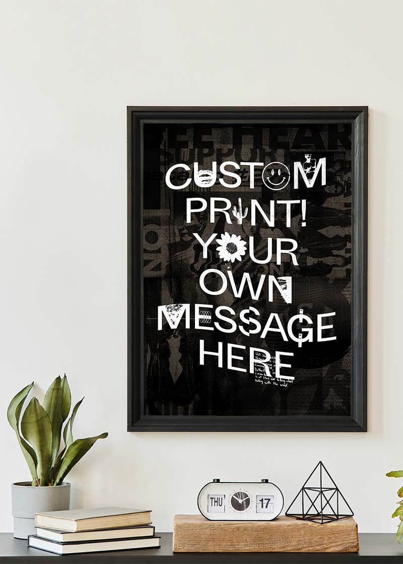 Custom Punk Style Letters Print